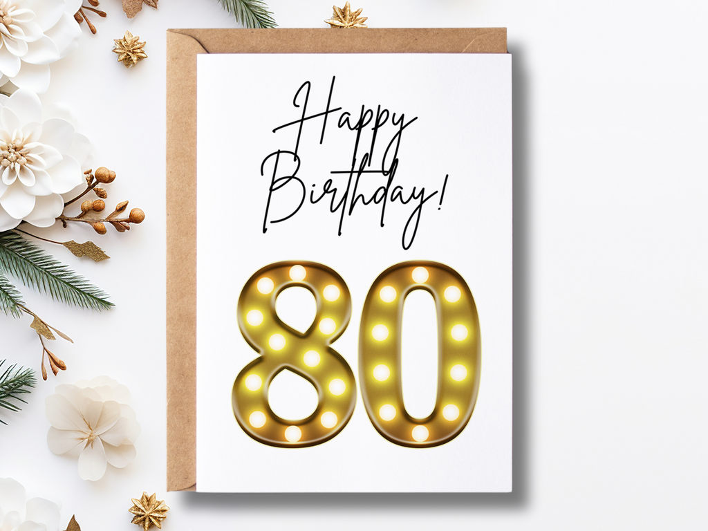 80th birthday card movie star