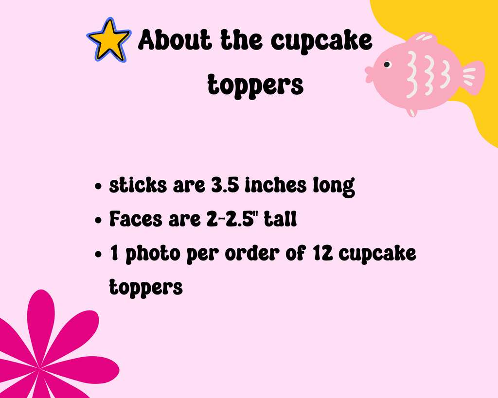 about the 90th birthday custom face cupcake toppers