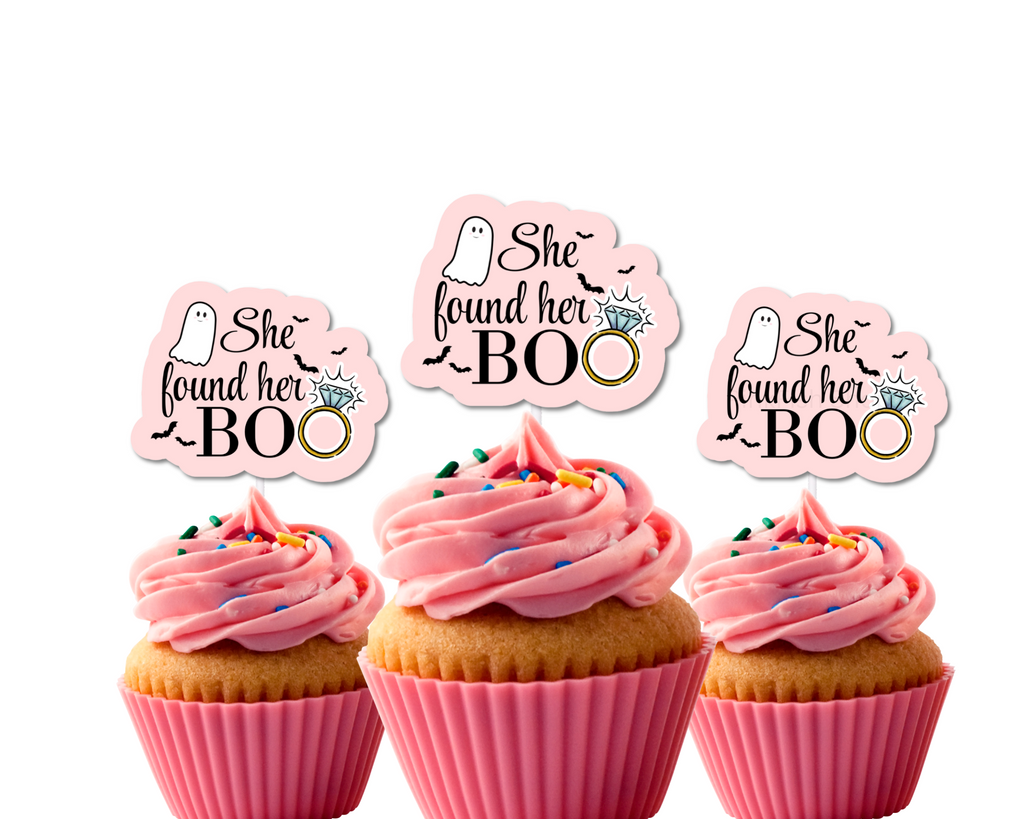 She Found Her Boo Cupcake Toppers