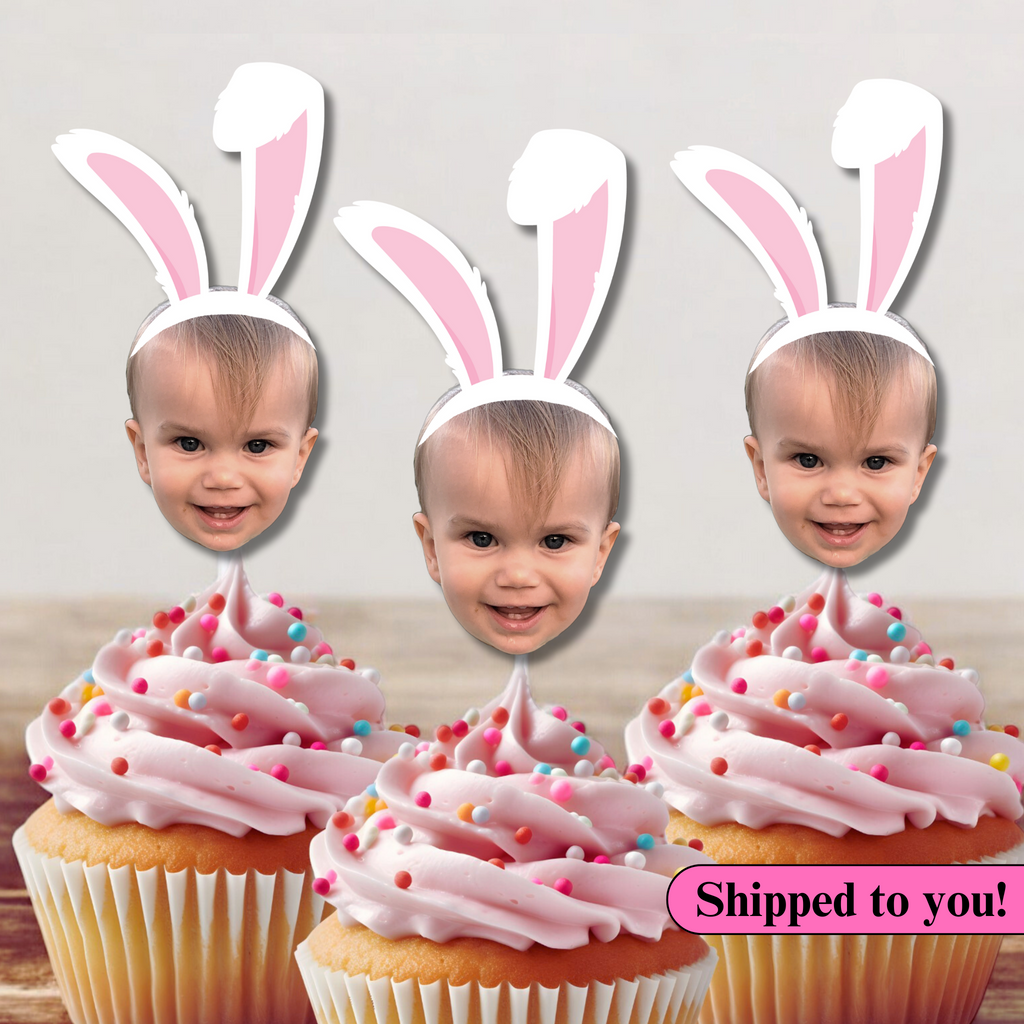 Easter birthday party cupcake toppers