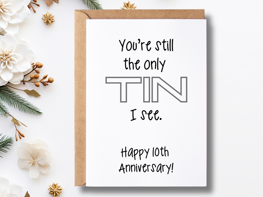 Printable 10th Anniversary Card