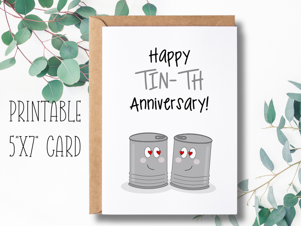 cute tin can anniversary gift