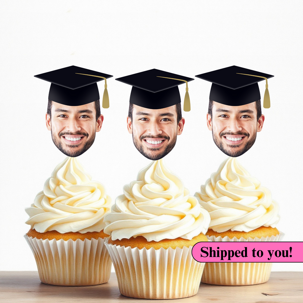 personalized graduation cupcake toppers for high school, college etc