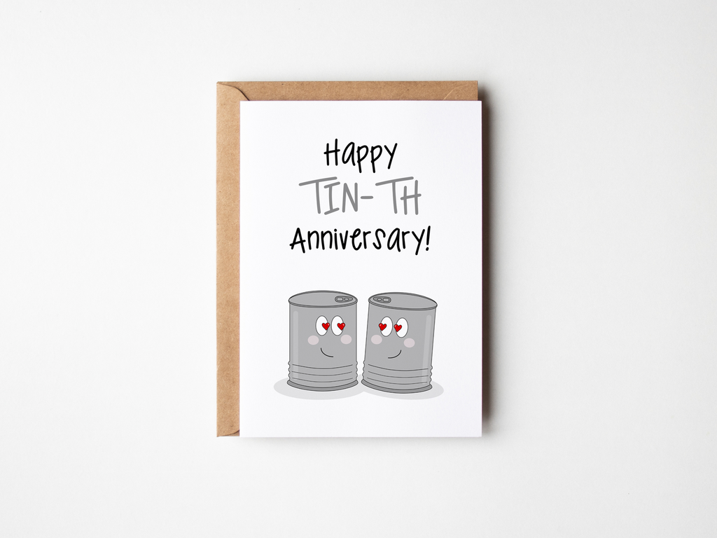 happy tinth anniversary punny card