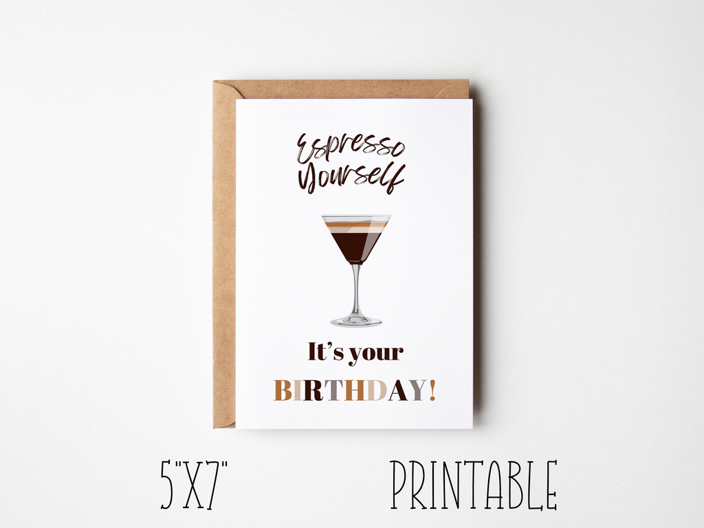 5x7 printable birthday card for a tini bit older birthday